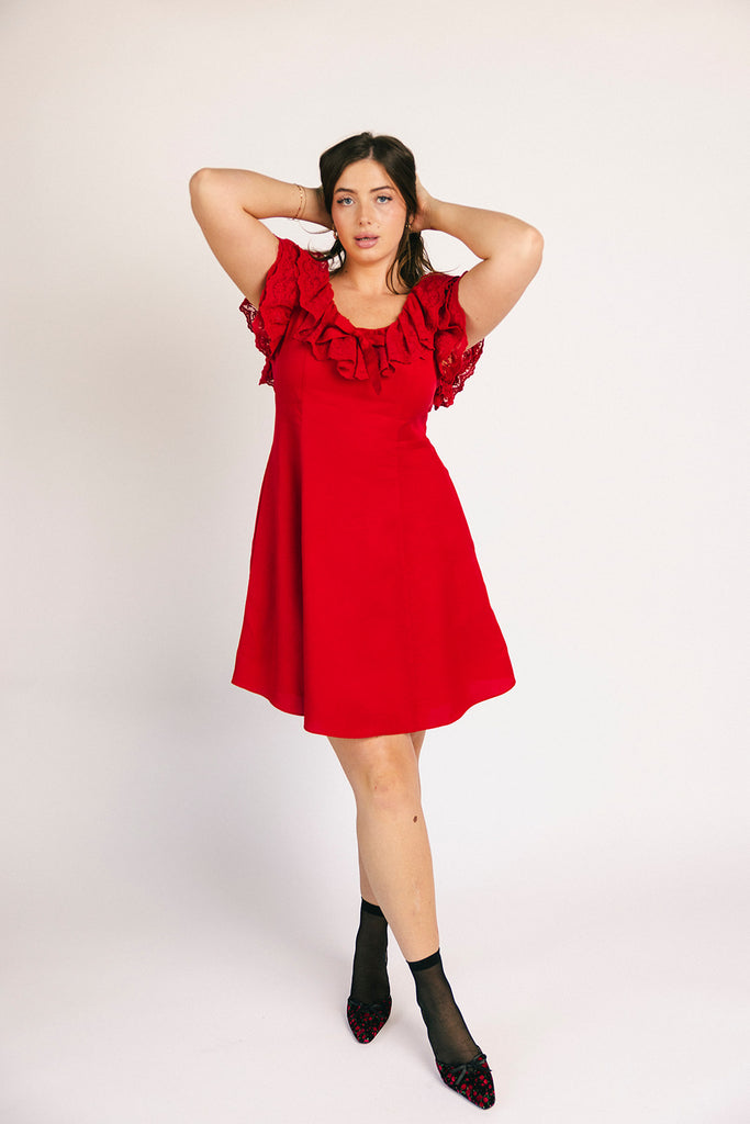 goldie mini dress // red *zoco exclusive*