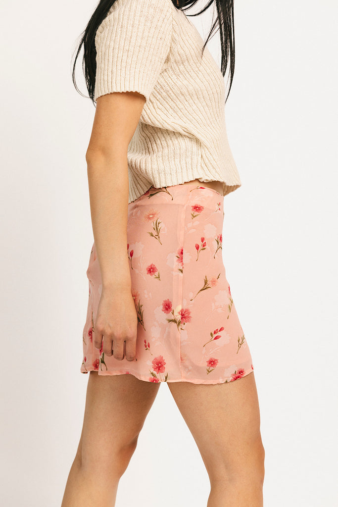 briar mini skirt // pink floral