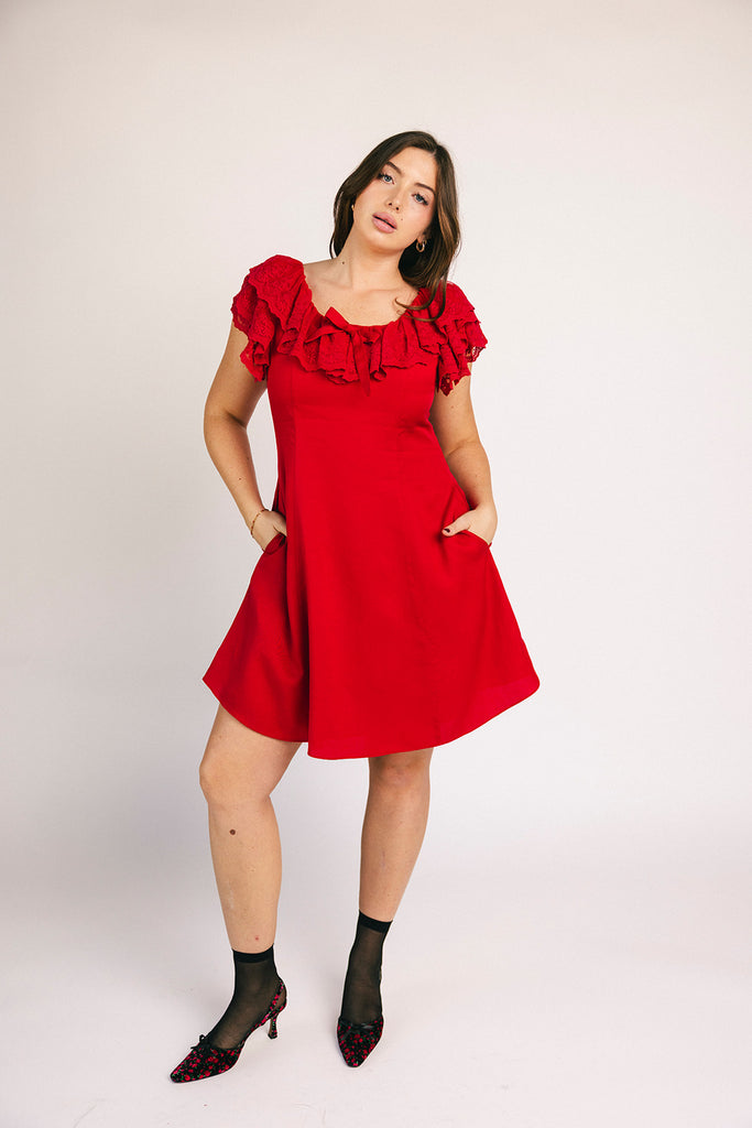 goldie mini dress // red *zoco exclusive*