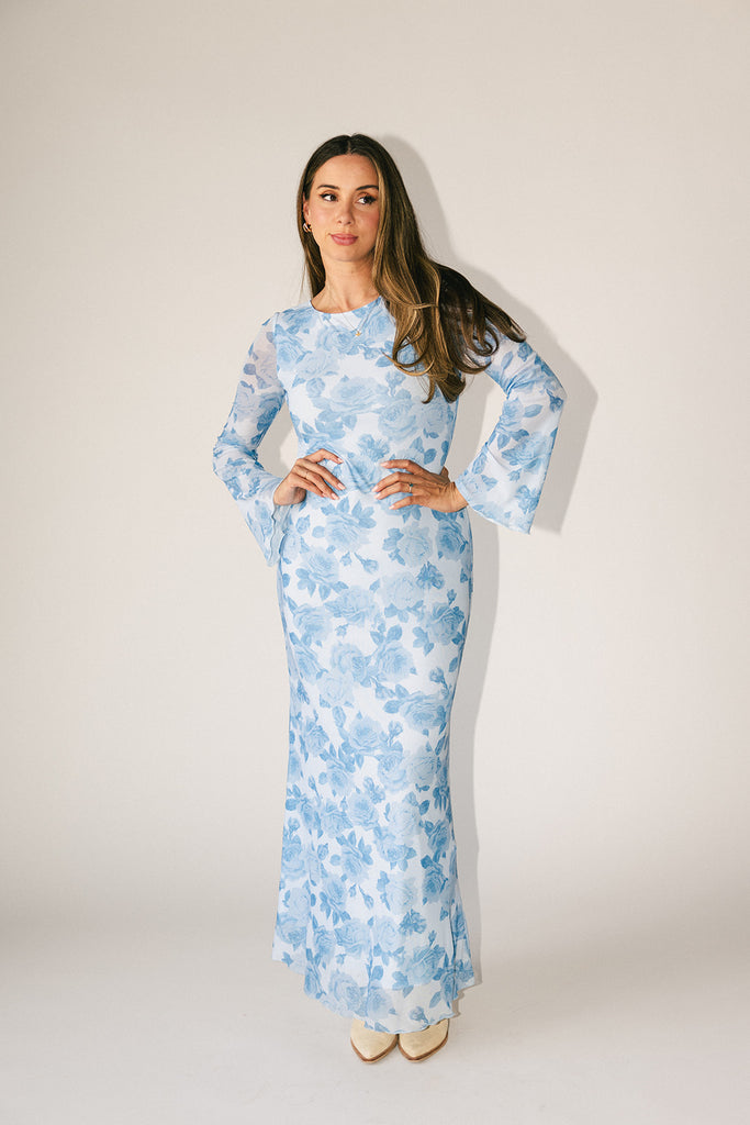 be right there mesh dress // blue *zoco exclusive*