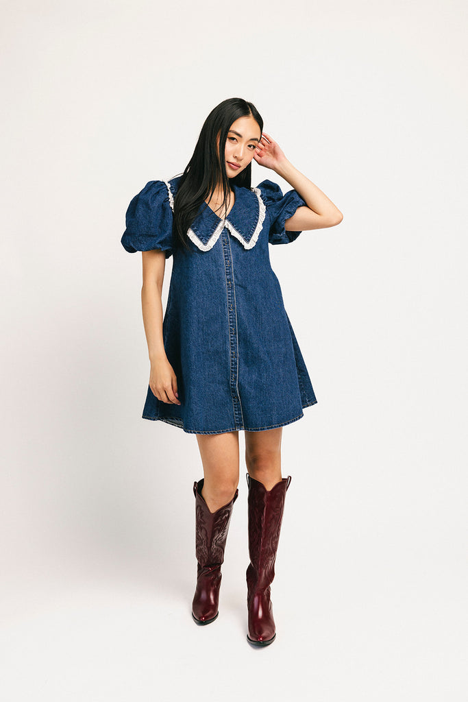 poppy collared dress // denim darling *zoco exclusive*