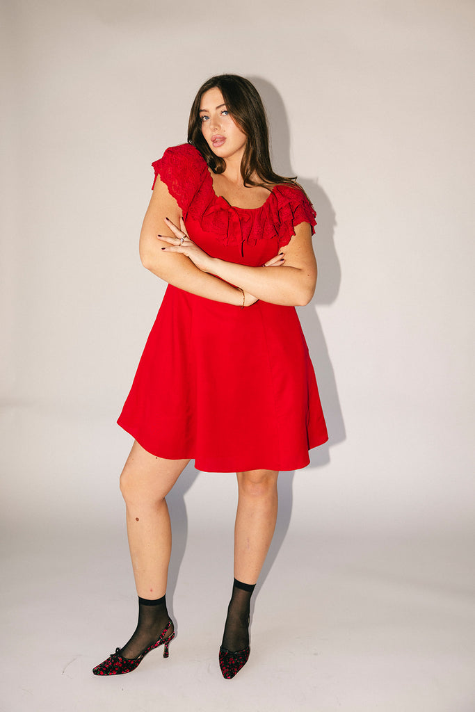 goldie mini dress // red *zoco exclusive*