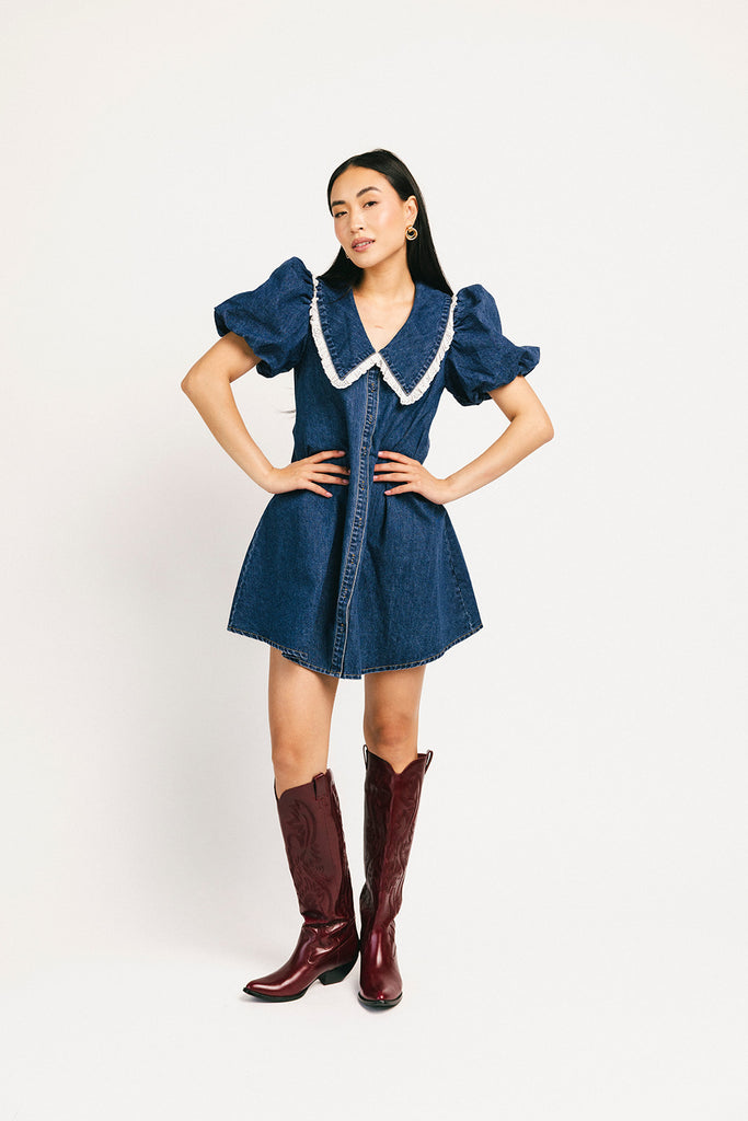 poppy collared dress // denim darling *zoco exclusive*