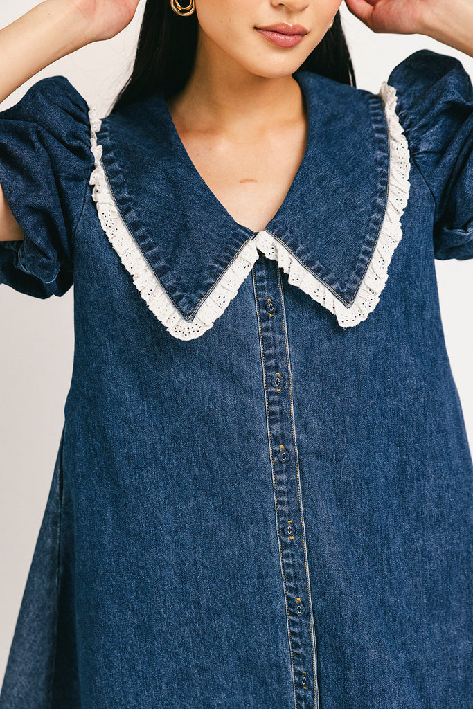 poppy collared dress // denim darling *zoco exclusive*