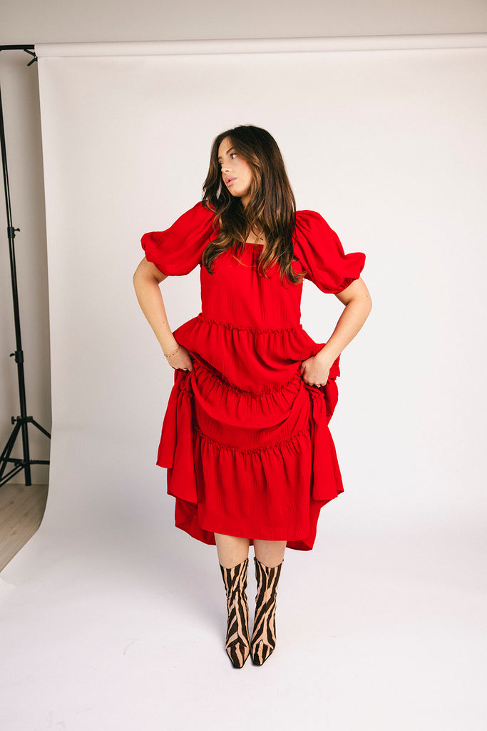 daymaker dress // poppy red *zoco exclusive*