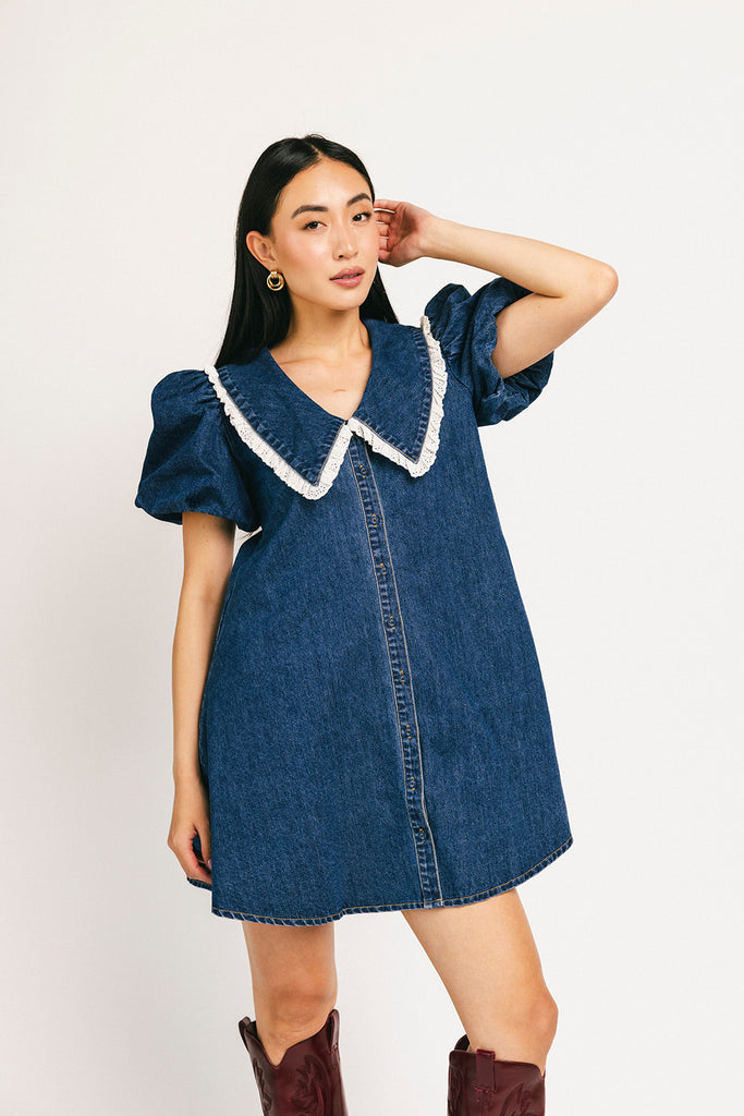 poppy collared dress // denim darling *zoco exclusive*