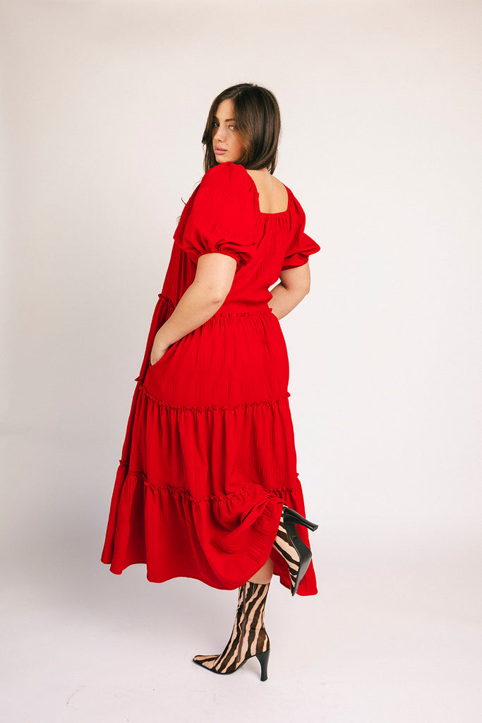 daymaker dress // poppy red *zoco exclusive*