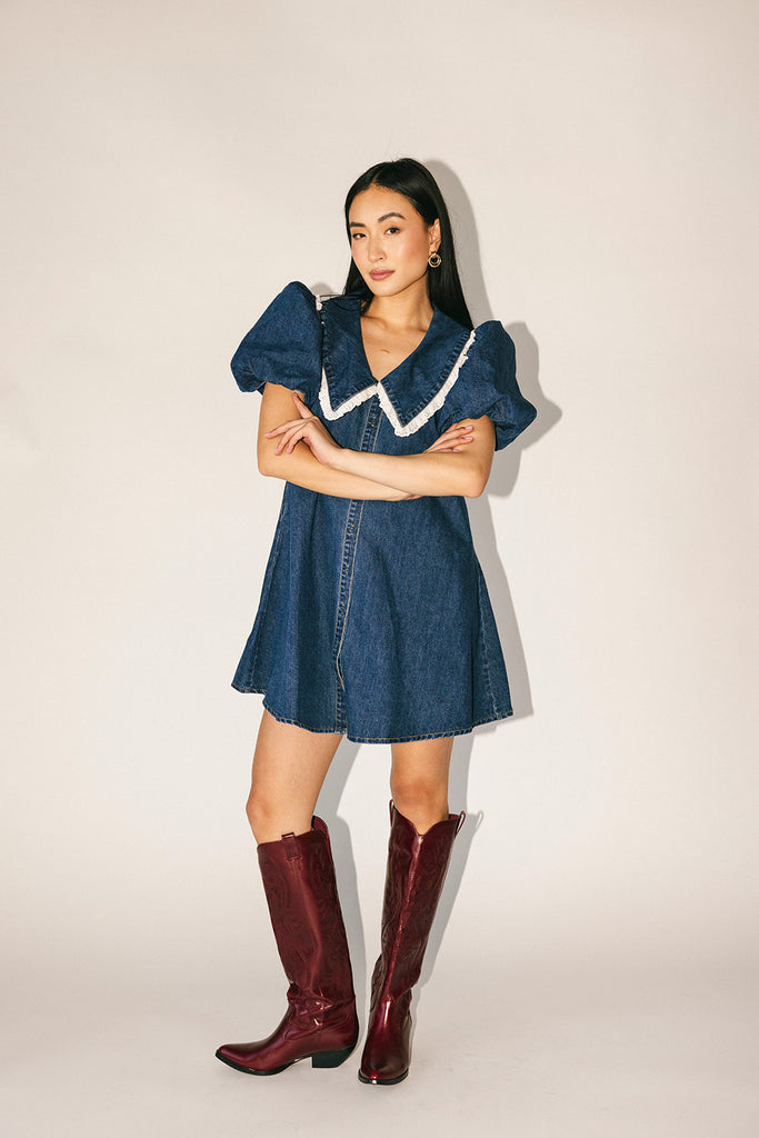 poppy collared dress // denim darling *zoco exclusive*