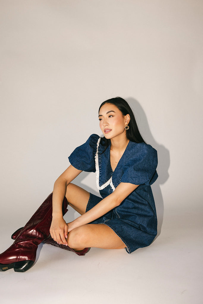poppy collared dress // denim darling *zoco exclusive*