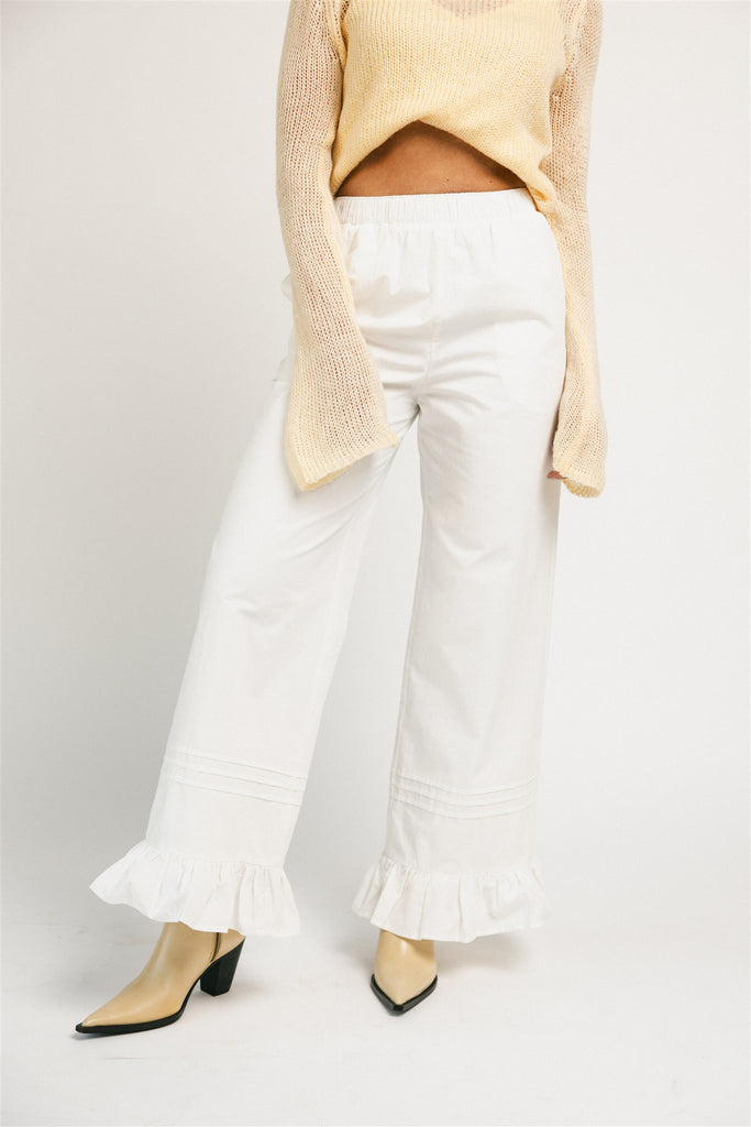your turn pants // white *zoco exclusive*