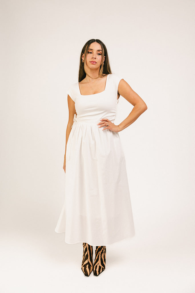 afterglow midi dress // white *restocked*