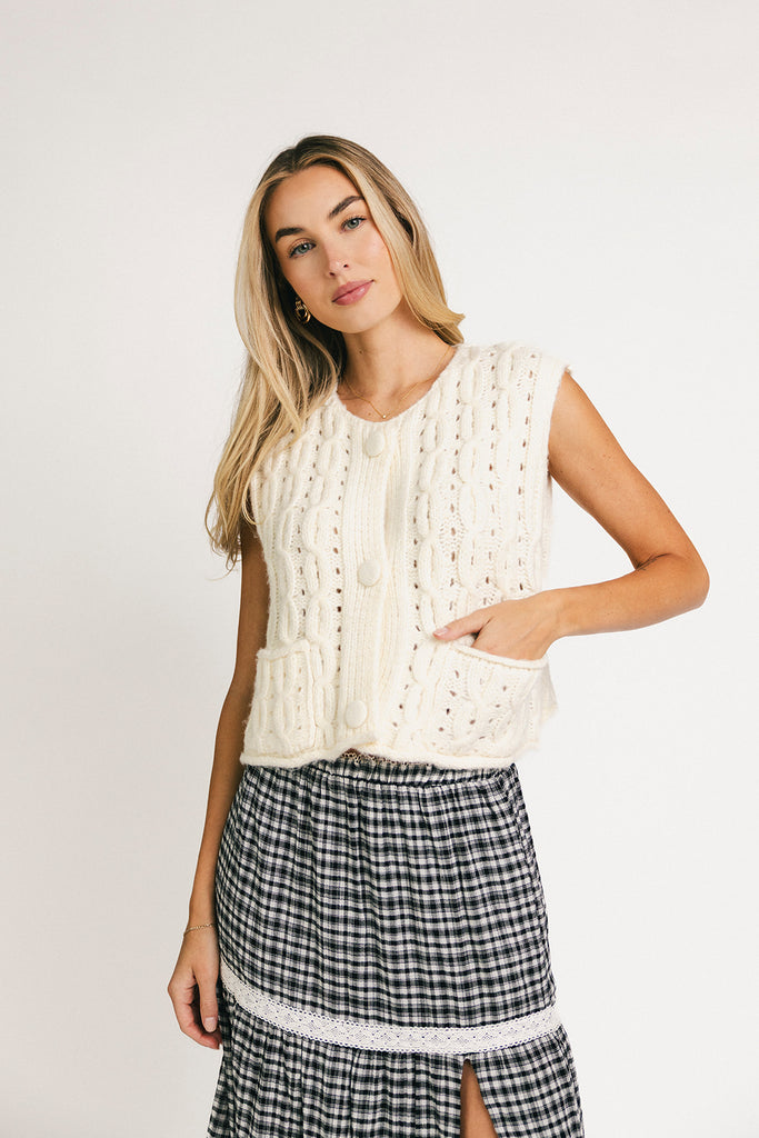 feeling feelings sweater vest // off white