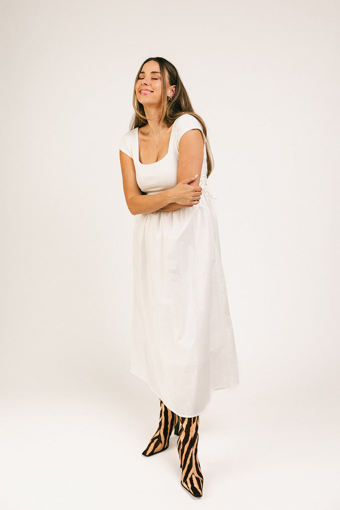 afterglow midi dress // white *restocked*