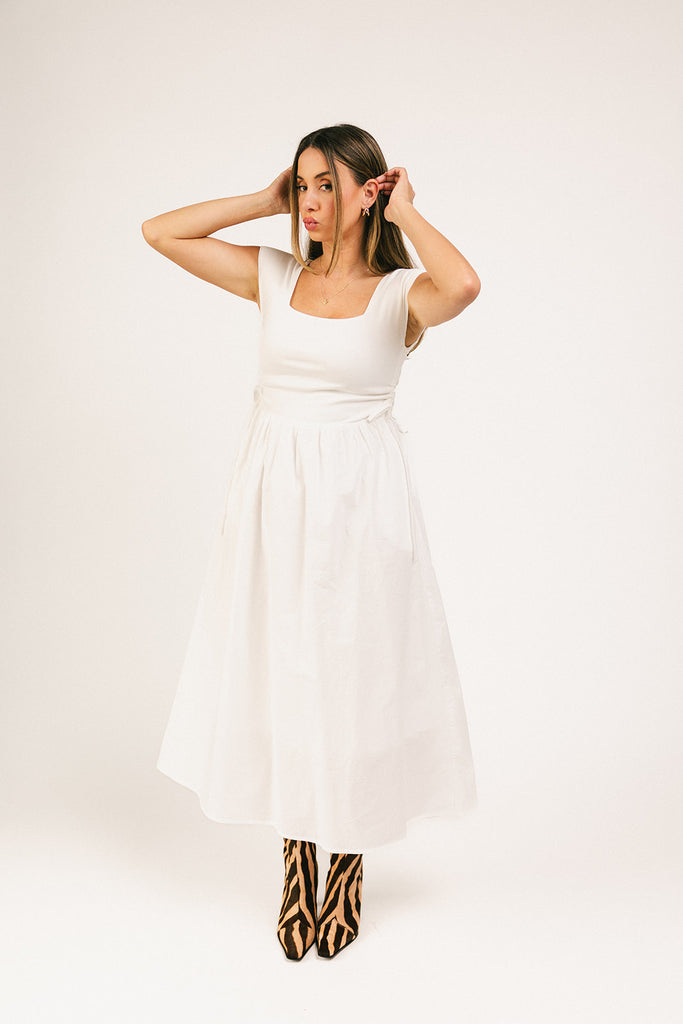 afterglow midi dress // white *restocked*