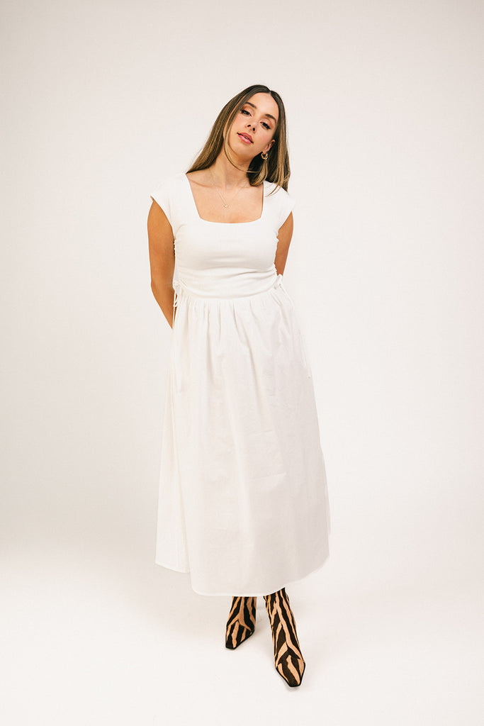 afterglow midi dress // white *restocked*