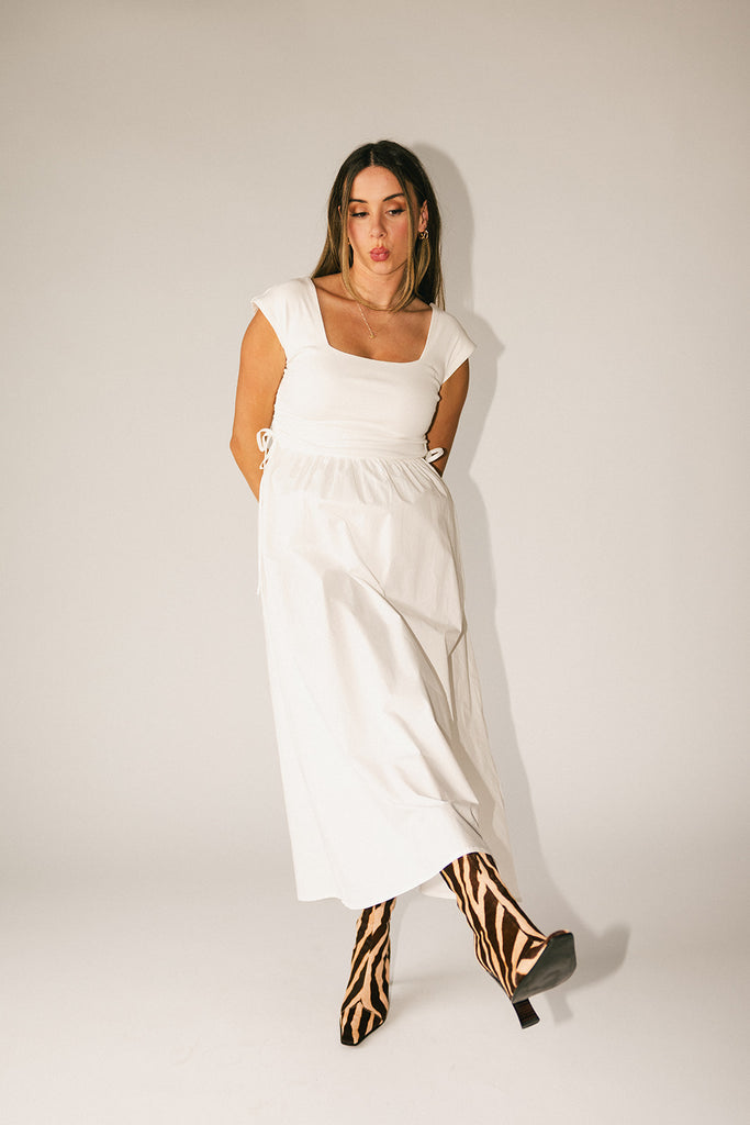 afterglow midi dress // white *restocked*