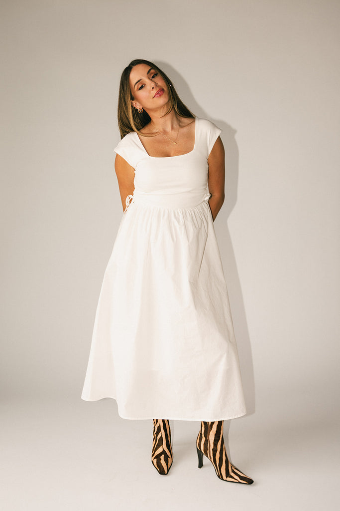 afterglow midi dress // white *restocked*