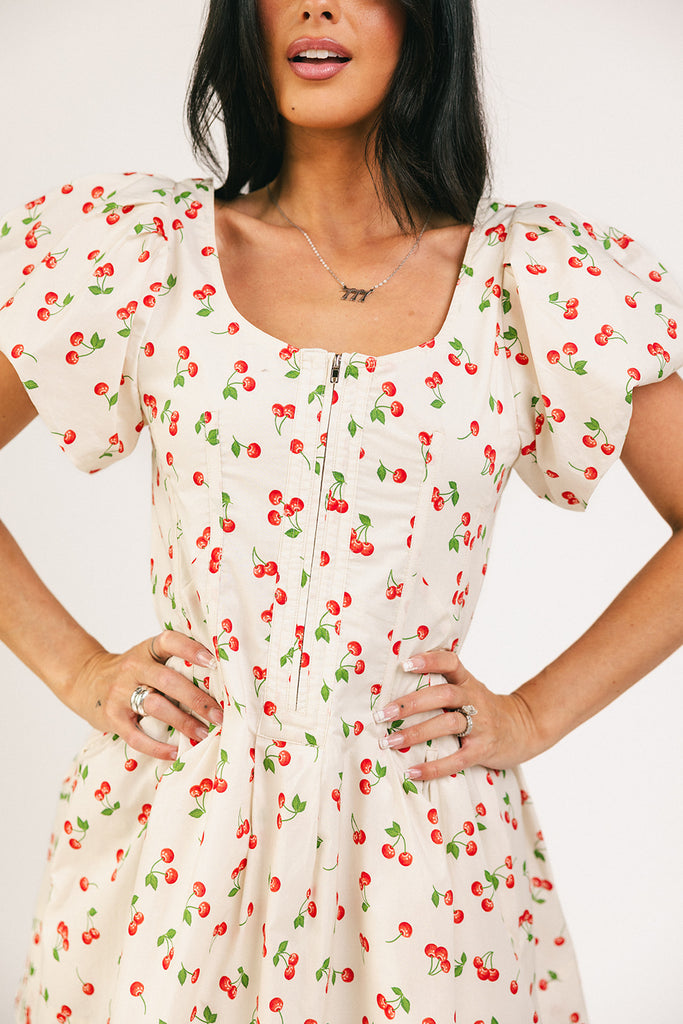 doe zipper mini dress // cherry *zoco exclusive*