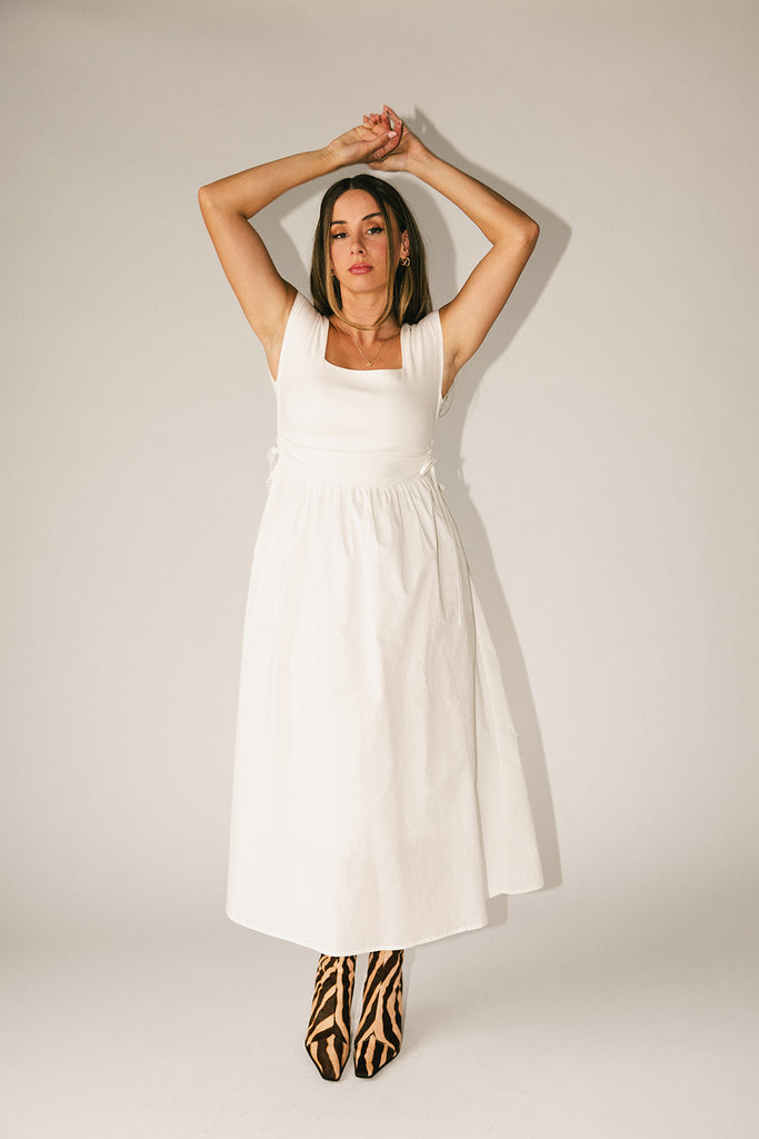 afterglow midi dress // white *restocked*