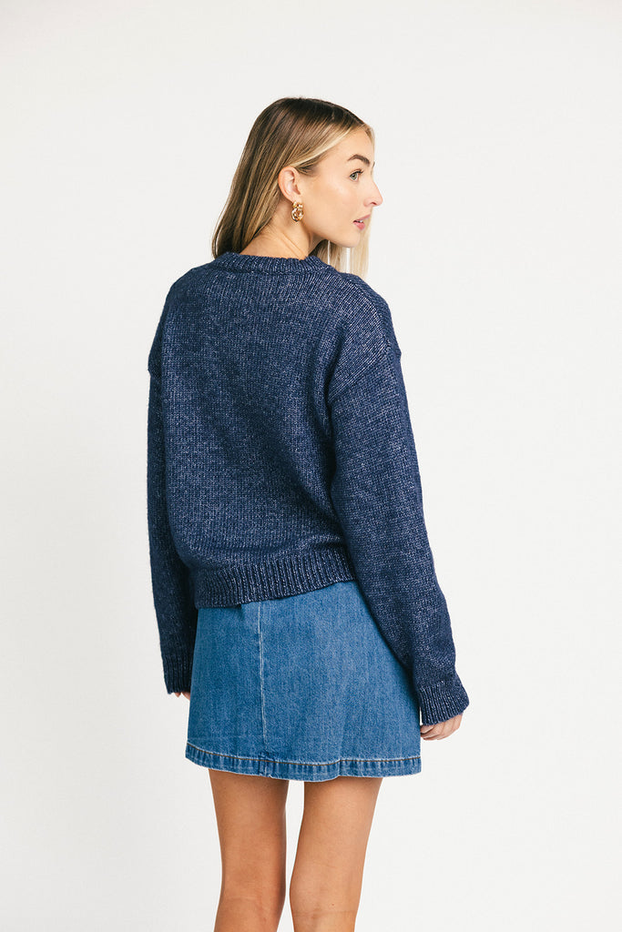 teddy cardigan // navy *restocked*