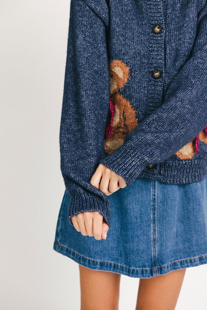 teddy cardigan // navy *restocked*