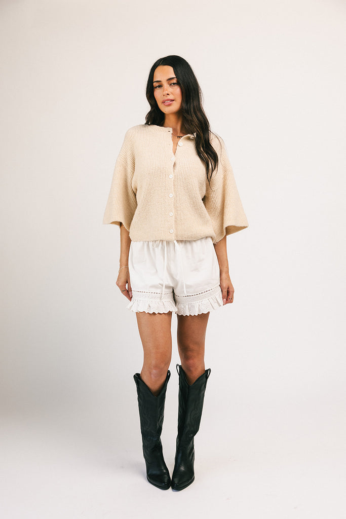 pretty little shorts // white *zoco exclusive*