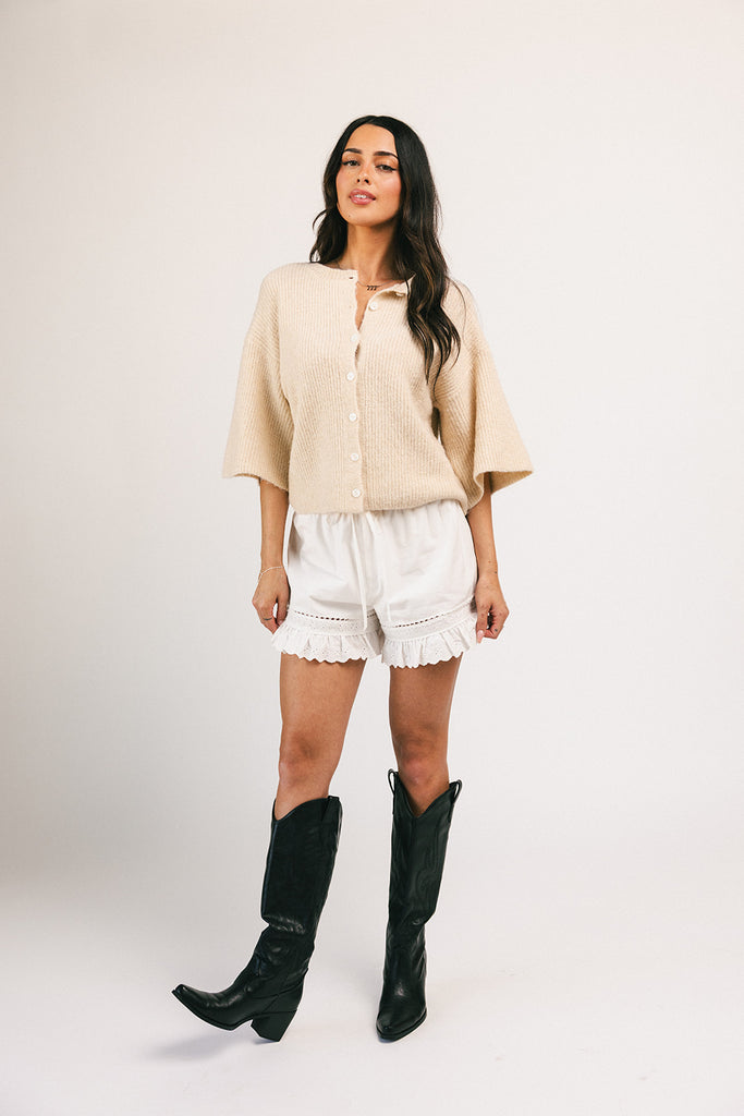 pretty little shorts // white *zoco exclusive*