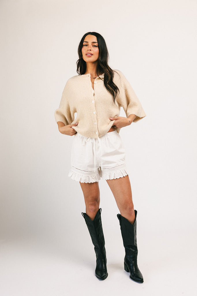 pretty little shorts // white *zoco exclusive*