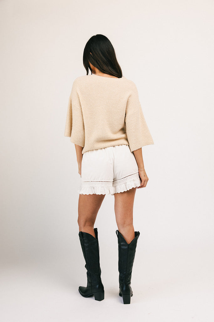 pretty little shorts // white *zoco exclusive*