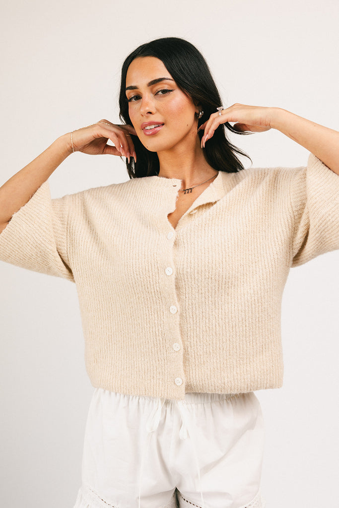 sabrina knit cardigan // cream *zoco exclusive*
