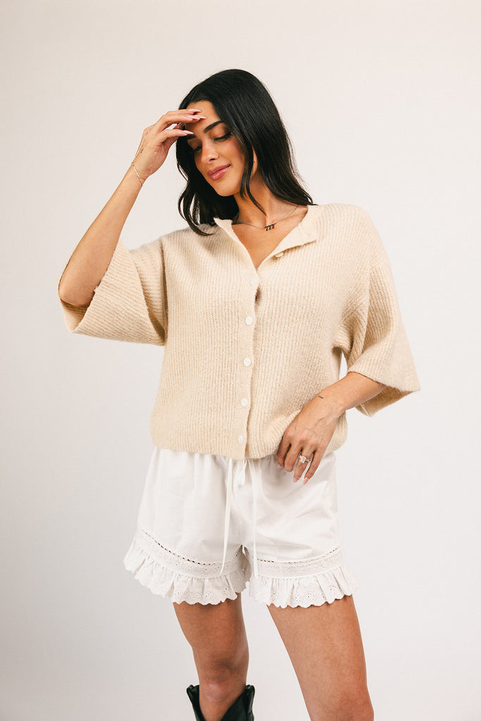 sabrina knit cardigan // cream *zoco exclusive*