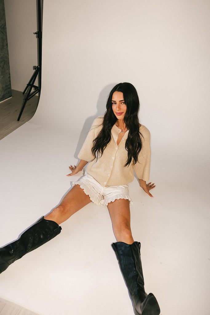 pretty little shorts // white *zoco exclusive*