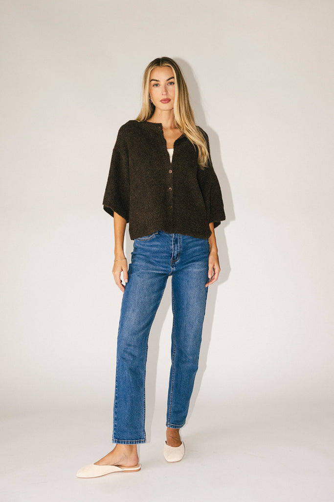 sabrina knit cardigan // chocolate *zoco exclusive*