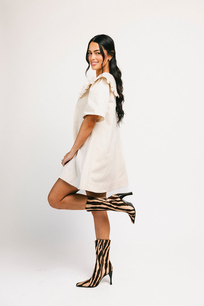 neverland mini dress // ecru