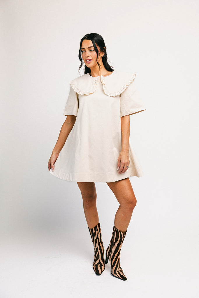neverland mini dress // ecru