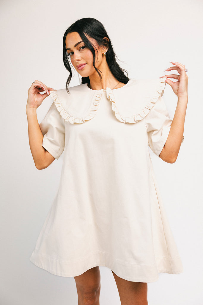 neverland mini dress // ecru