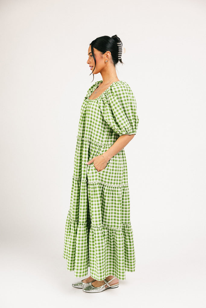 daymaker dress // green gingham