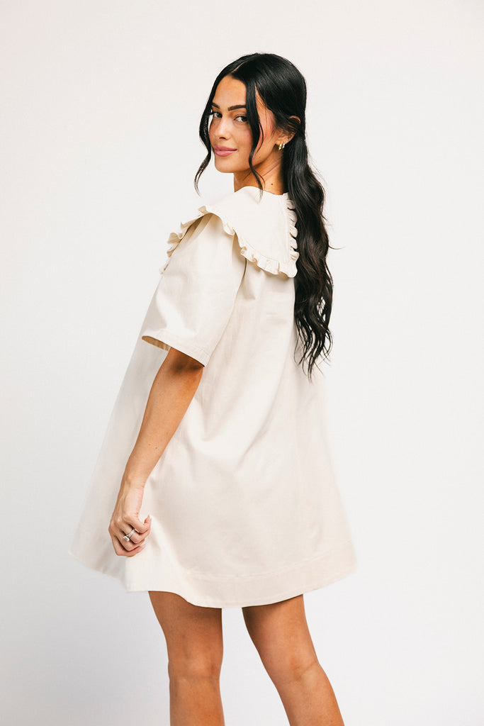 neverland mini dress // ecru