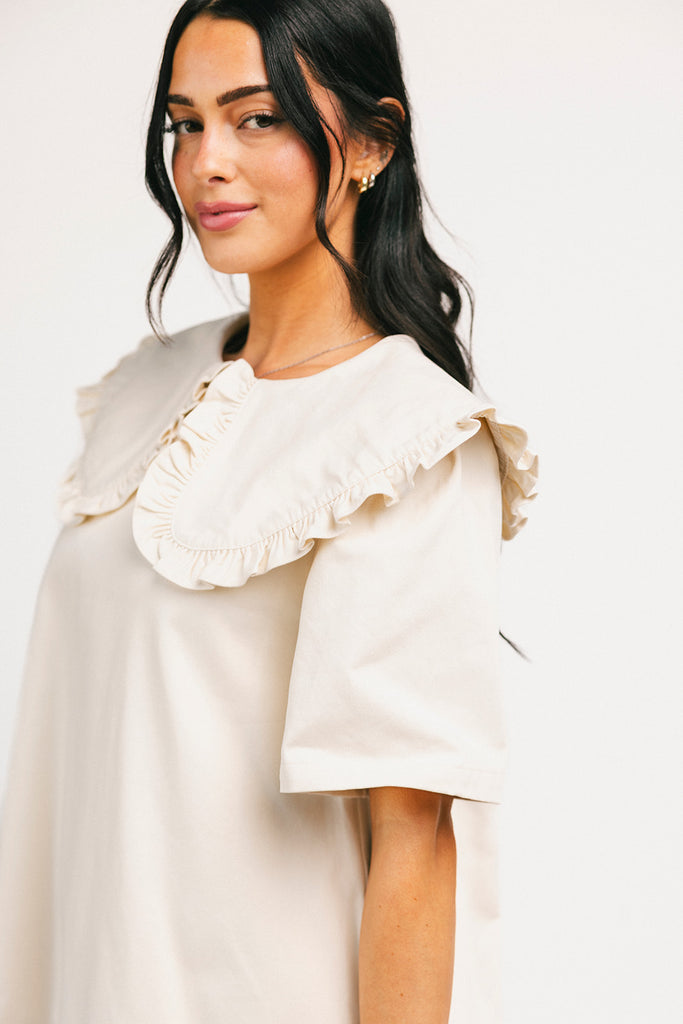 neverland mini dress // ecru