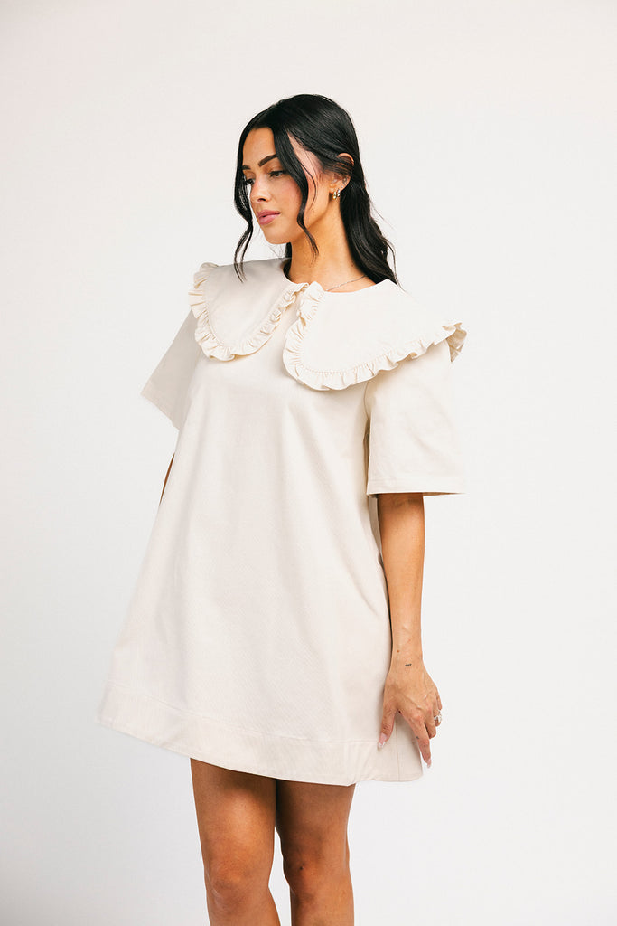 neverland mini dress // ecru