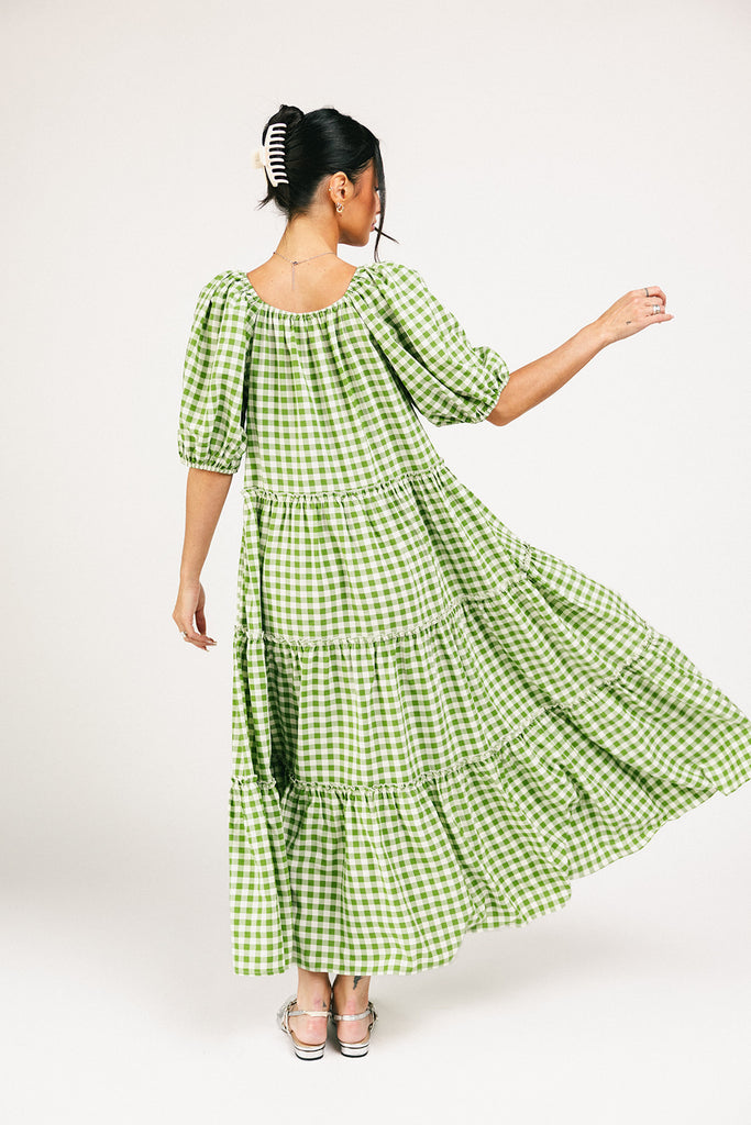 daymaker dress // green gingham