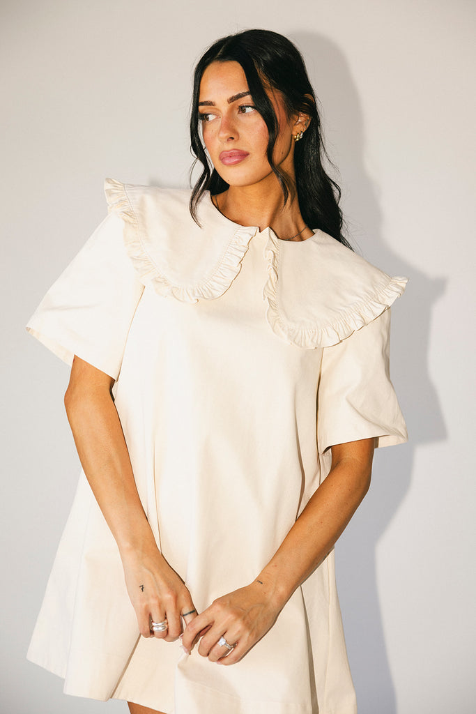 neverland mini dress // ecru