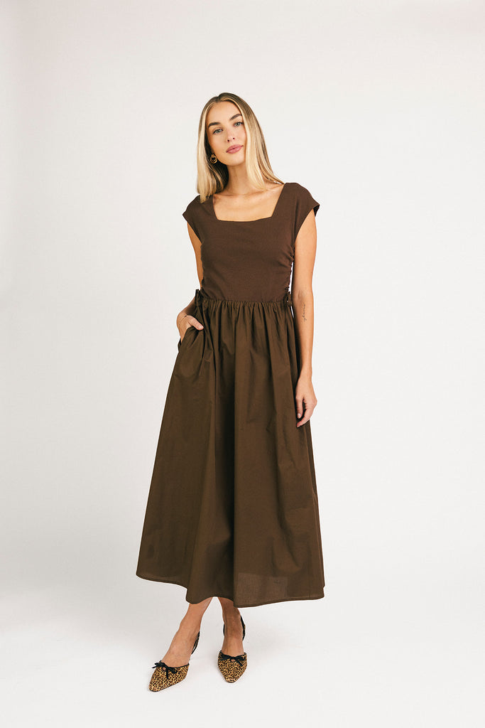 afterglow midi dress // chocolate *zoco exclusive*