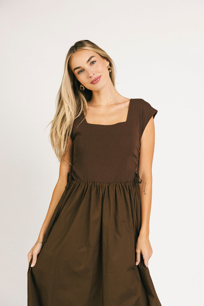 afterglow midi dress // chocolate *zoco exclusive*