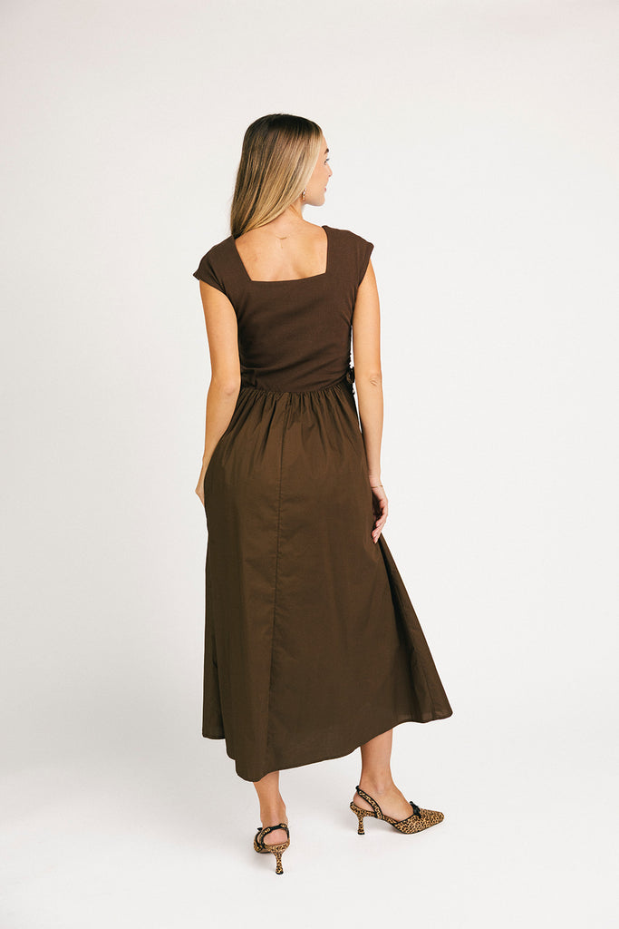 afterglow midi dress // chocolate *zoco exclusive*