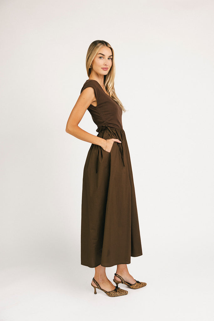 afterglow midi dress // chocolate *zoco exclusive*
