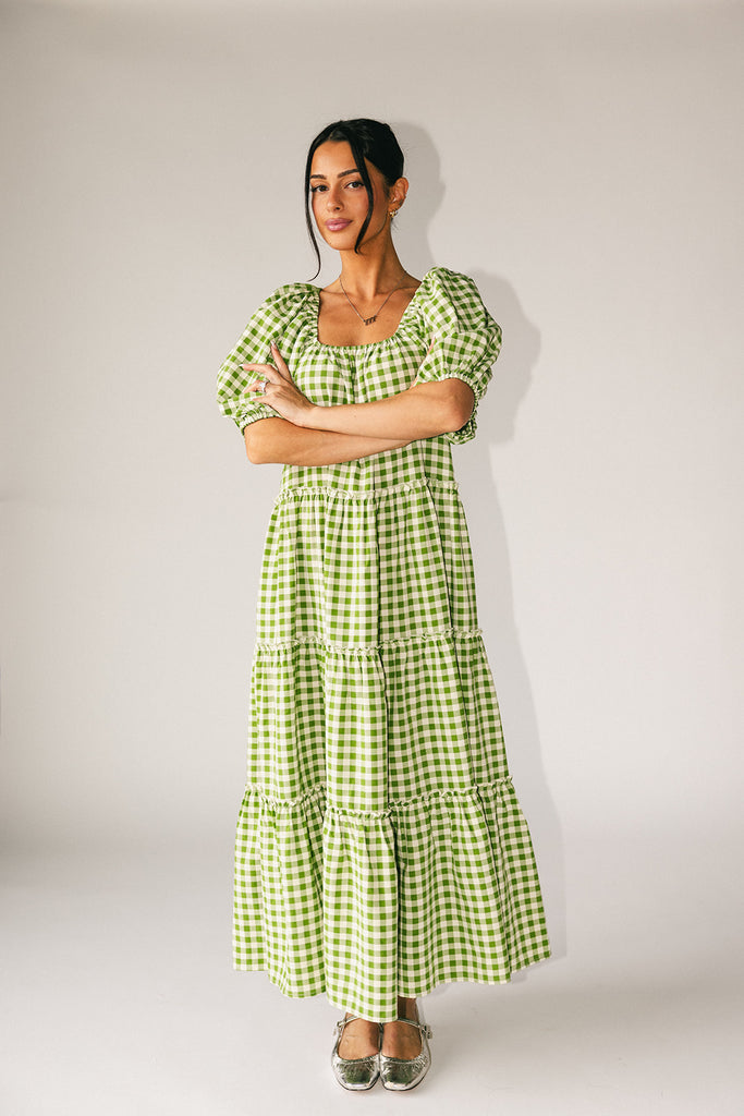 daymaker dress // green gingham