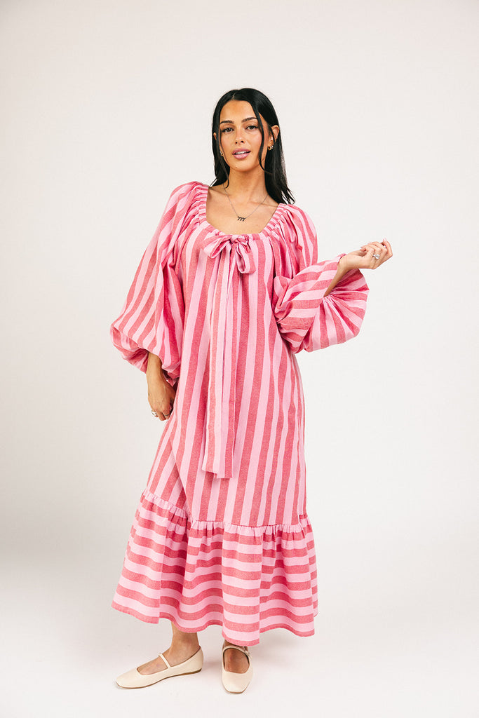 capri maxi dress // pink + red *zoco exclusive*