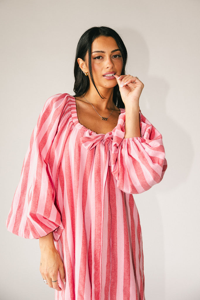 capri maxi dress // pink + red *zoco exclusive*