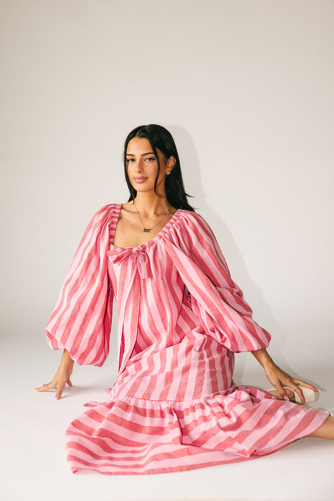 capri maxi dress // pink + red *zoco exclusive*